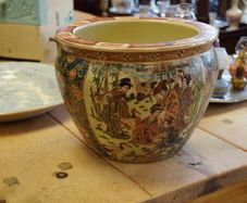 Large Decorative Ceramic Fish Bowl / Planter
