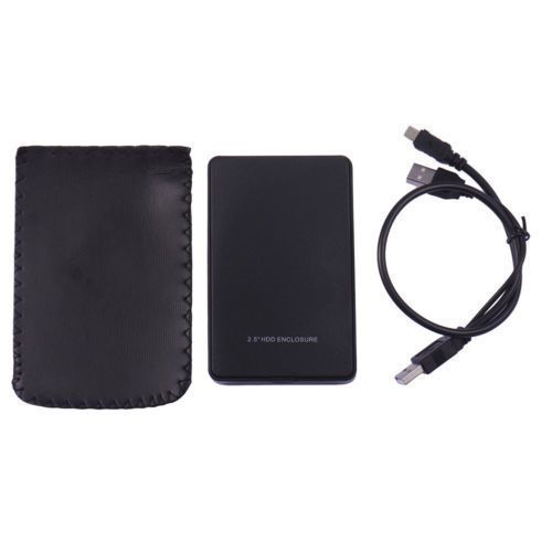 USB 2.0 to SATA 2.5" SSD/HDD Enclosure ABS Black (Brand New/Warranty)