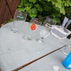 3 x retro irish pint glass