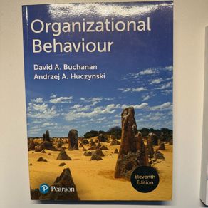 Organizational Behaviour 11th Edition Buchanan & Huczynski