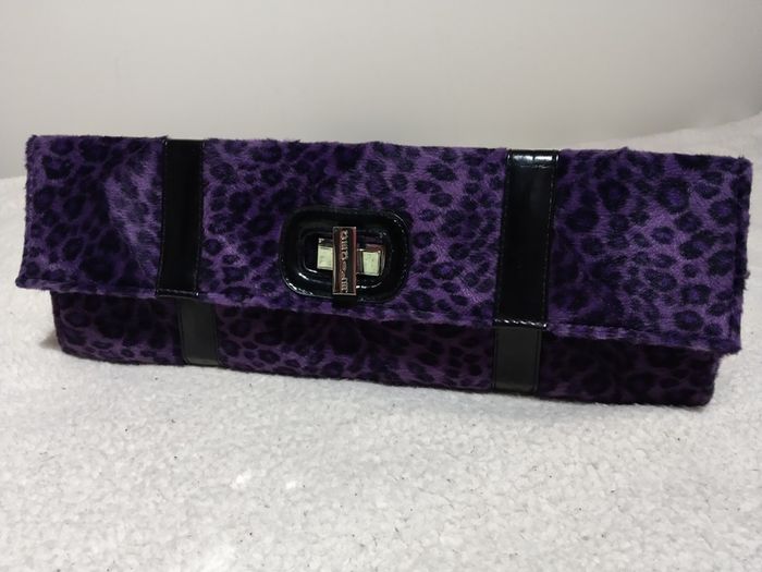 Beautiful Purple Velvet Clutch Bag, NEW