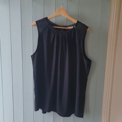 Black sleeveless top