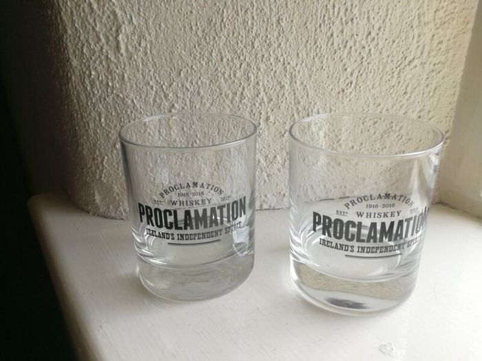 whiskey glasses advertising proclamation whiskey