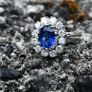 Vintage 1970/80s Sapphire & Diamond Ring Image 5