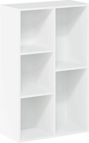 5-Cube Reversible Open Shelf Bookcase, Wood, White (FREE POSTAGE)