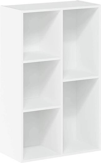 5-Cube Reversible Open Shelf Bookcase, Wood, White (FREE POSTAGE)