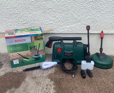 Bosch EasyAquatak 120 + 1 x Kit home and car kit comes with brush bottle soap 2 nozzles patio cleaner