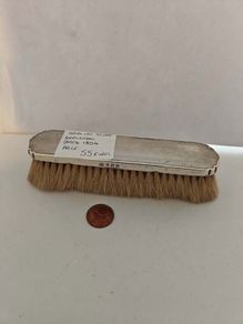 Antique Sterling Silver Handled Clothes Brush - Hallmarked Birmingham 1884