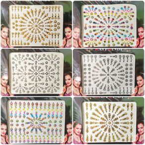 CLEARANCE 100+ Bindi 2x cards Crystal Diamante Indian Bellydance Tattoo SALE