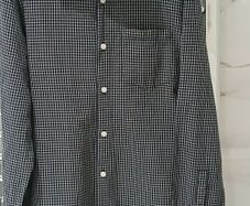 Mens Next Navy and White Check Shirt Sz Medium