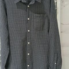 Mens Next Navy and White Check Shirt Sz Medium