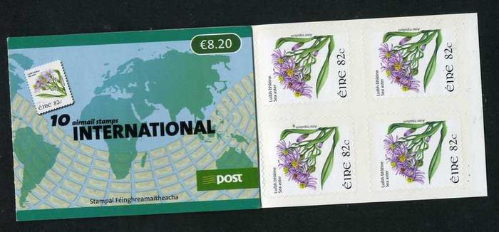 2008 Ireland Wild Flowers Self Adhesive Definitive Stamp Booklet Mint Never Hinged (MNH)