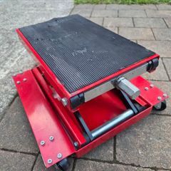 Motorcycle Lift ATV Scissor Jack Dolly 499.5 kg Wide Deck Hand Crank