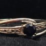 9 ct white gold sapphire and diamonds ring Image 2