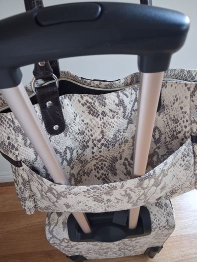 Brown 3 Piece Snake Skin Luggage Set