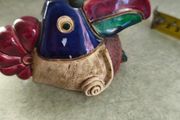 1950s Hand Painted El Palomar Ken Edwards Mexican Pottery Toucan Bird Figurine | Mexican Folk Art Ceramic Tonala Bird Sculpture