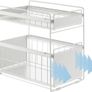 2 Tier Under Sink Sliding Cupboard Drawer Shelf (small size) Image 4