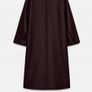 Zara Oversized Long Wool Blend Coat Burgundy  XL - NWOT Image 2