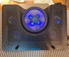 Laptop cooling and tilt stand c/w extra USB and lights... AS NEW