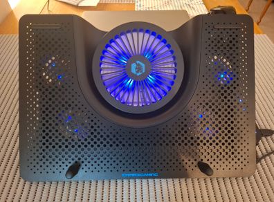 Laptop cooling and tilt stand c/w extra USB and lights... AS NEW
