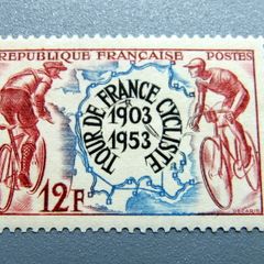 French Stamp Tour De France 1953