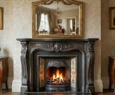 Overmantle Mirror with a gilt wood frame