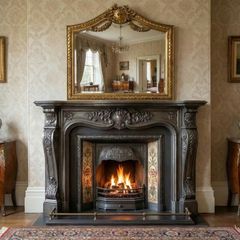 Overmantle Mirror with a gilt wood frame