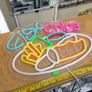 Large Fish and Chips Take Away  Neon LED Sign Business House Garage Image 2
