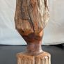 African Burl Wood Head Hand Carved Woman Bust Zambia Style 28cm Image 3