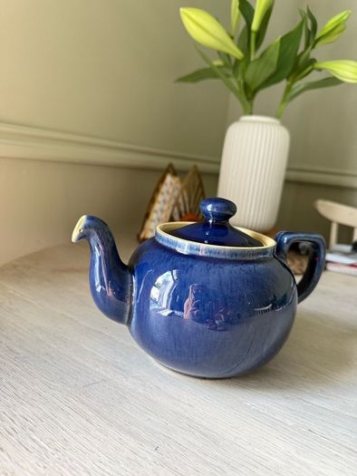 Dark blue Denby Teapot