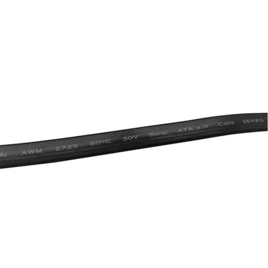 3 X Black SATA Data Cable 39Cm 6Gb/S Straight/Straight with Locking Latch (Brand New/Warranty)