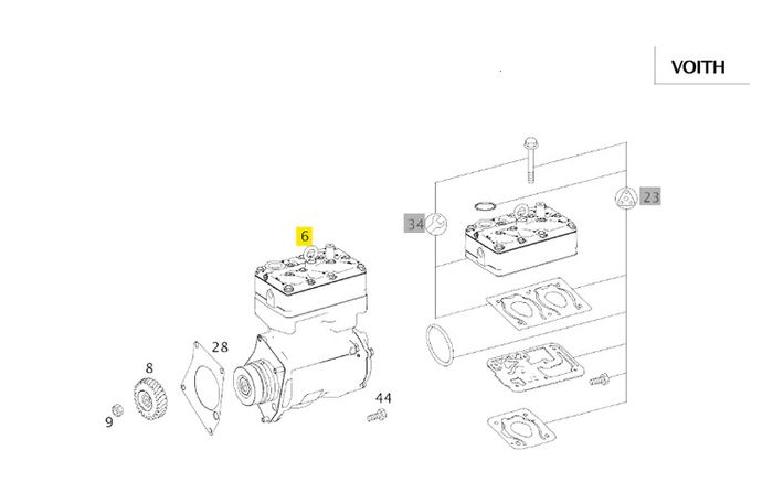 Part number: A457130621580. Air compressor