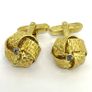 Mid century gold plated cuff links Image 6