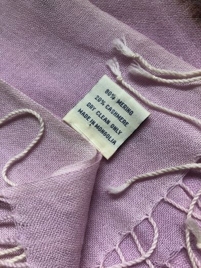 Morgan  Oates designer  Wool Scarf cream and lilac