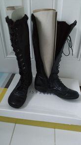 Black leather boots (37)