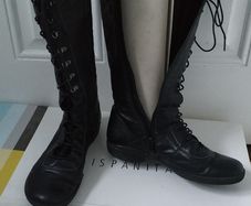 Black leather boots (37)