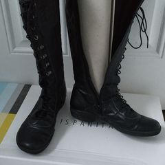 Black leather boots (37)