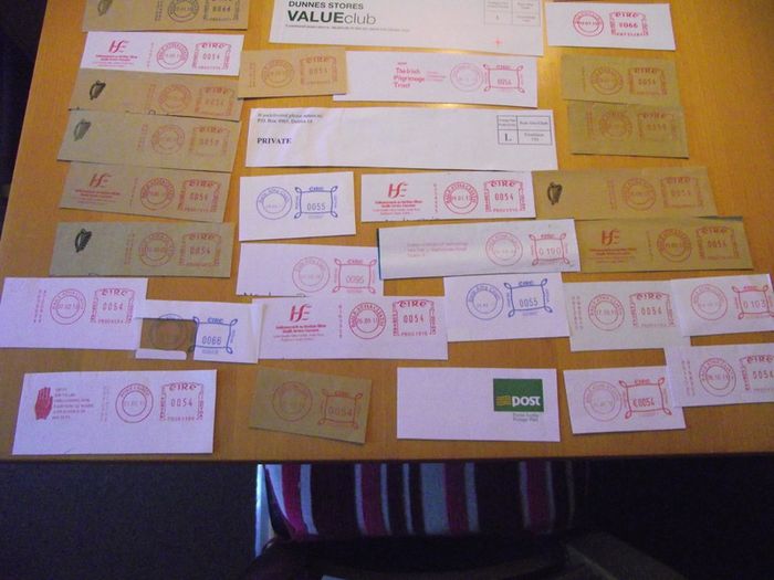 Big lot of cut pieces with Irish postmarks
