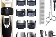 Pet Dog Grooming Clippers, Rechargeable Low Noise Cordless Pet Clippers,Professional Dog Hair Trimmer Grooming Kit Dog Shaver with 8 Comb, Quiet Electric Cat Shears for All Pets (FREE POSTAGE)