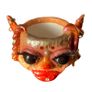 Unique Handmade Creepy Fairy Flower Pot Clay Brand New Image 2