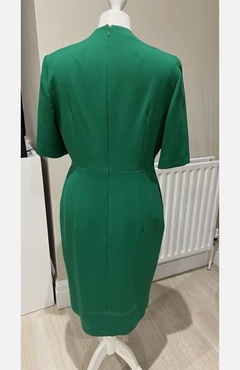 HOBBS cocktail v neck dress green. Size 12