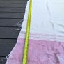 Vintage Pink and Cream Striped Wool Style Blanket Throw Large Image 5