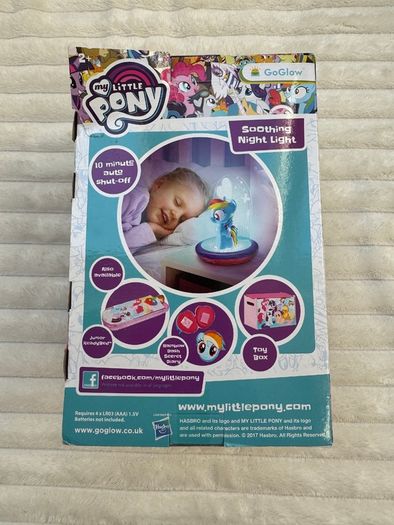 My Little Pony GoGlow Magic Night Light Rainbow Dash Damaged box Please see photos
