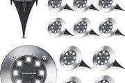 Outdoor Solar Garden Lights 12 Pack (MULTIPLE COLOURS