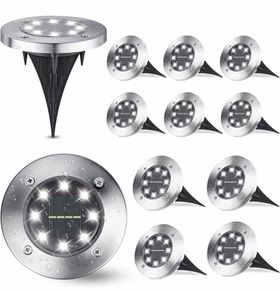 Outdoor Solar Garden Lights 12 Pack (MULTIPLE COLOURS