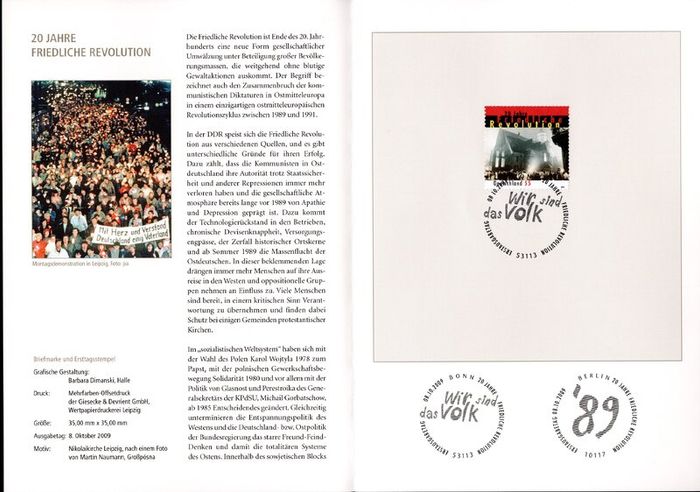 2009 Bundes Republic Deutschland (Germany) Federal Annual Stamp EFT Collection 2009 with 43 images of contents