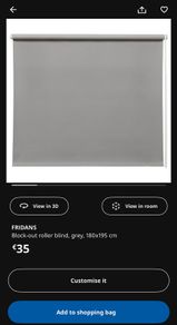 Fridans black out roller curtain