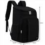 New Thermal Backpack Cooler Black Picnic Bag Image 3