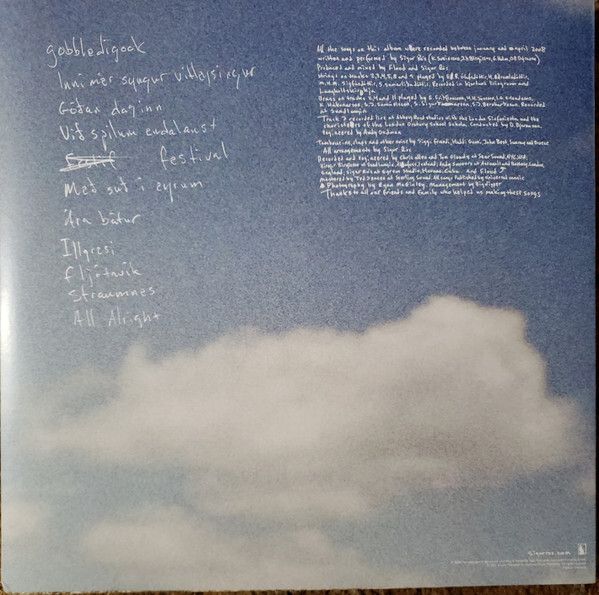 Sigur Ros: Med Sud i Eyrum Vid Spilum Endalaus 2 LP Limited Edition, Numbered, Clear Sky Blue