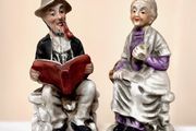 Pair of Vintage Ceramic Character Figurines